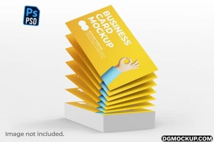 Clean Modern Business Card Stack Mockup PSD Preview