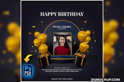Digital Happy Birthday Celebration Banner Instagram Post Psd Preview