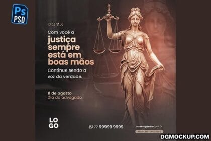 Free Advocacy Lawyers Social Media Banner PSD Template Preview