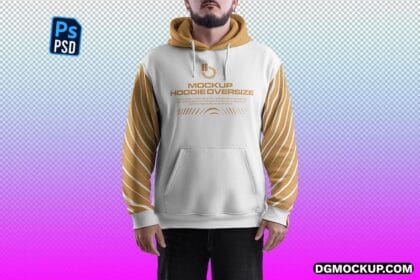 Mens Oversized Hoodie PSD Mockups Template Preview2