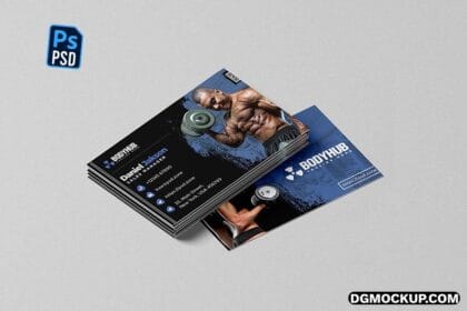 Perspective Business Card Mockup PSD Template Preview2