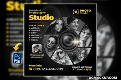 Photography Workshop Flyer PSD Template Preview