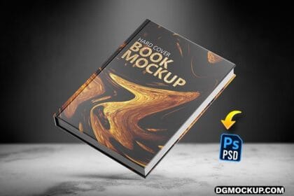 Realistic Book Cover Mockup PSD Template Preview