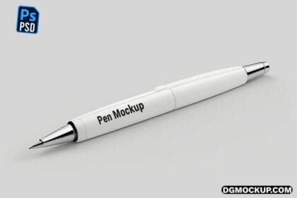White Pen PSD Mockups Free Download Preview