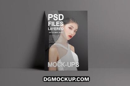 A4 Magazine Cover Mockup Free PSD Template Preview