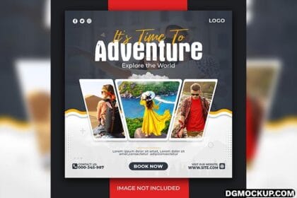 Adventure Travel Holiday Social Media Banner PSD Template Free Preview