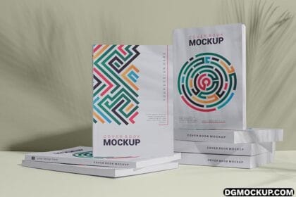 Book Mockup with Shadow Overlay Free PSD Templates Preview