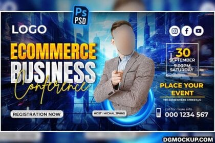 Business Conference Youtube Thumbnail Free Psd Template Preview