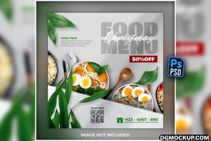 Food Menu Promotion Social Media Free PSD Template Preview
