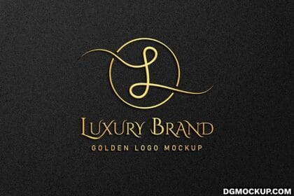 Free Luxury Golden Logo Mockup PSD for Designers Preview