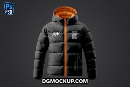 Free Puffer Winter Jacket Mockup PSD Preview