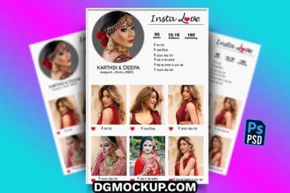 Instagram Profile Photo Collage Free PSD Template Preview