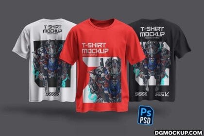 T-Shirt Model Wearing Mockup with Changeable Color Free Psd Preview