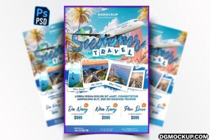 World Summer Travel Poster Design Template Preview