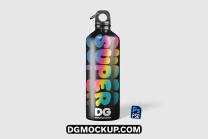 Aluminium Water Bottle Free Mockup PSD Preview