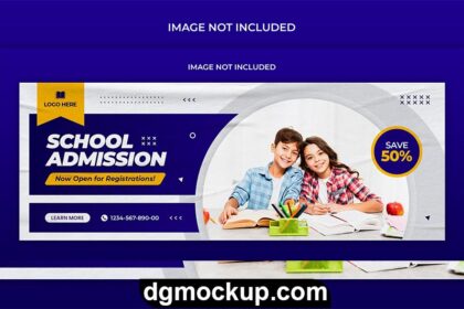 Back To School Facebook Cover & Web Banner Free PSD Template Preview