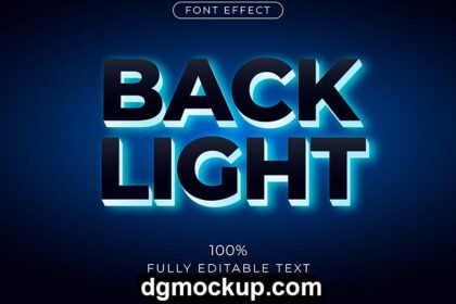 Backlight Text Effect Editable Font Style Free Vector Preview