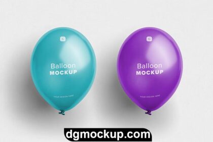 Balloons PSD Mockup Free Download Preview