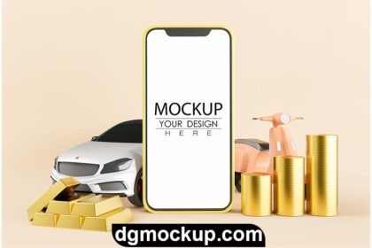 Blank Screen Smart Phone and Computer Free PSD Mockup Preview