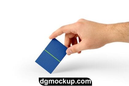 Business Card in a Hand - Free Vector Mockup Preview