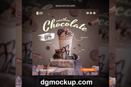 Chocolate Drink Juice Social Media Post Free PSD Preview
