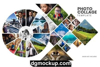 Collage Cover Photo Frame Free PSD Template Preview