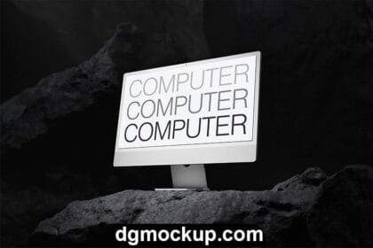 Computer Mockup Graphic - Free PSD Templates Preview