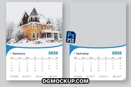 Corporate Business Wall Calendar 2025 Free Psd Preview