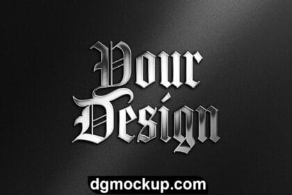 Design 3D Silver Text Style Effect Free PSD Logo Mockup Preview