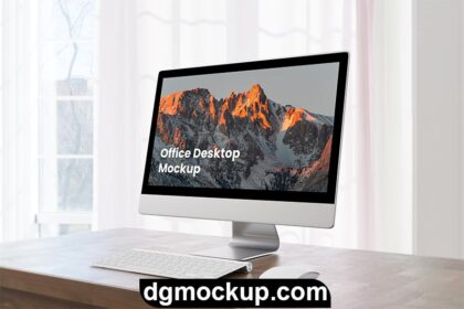 Desktop Computer PSD Mockup Free Download Preview