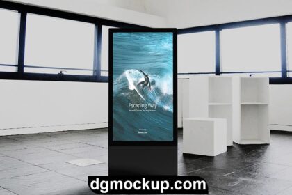 Digital Poster Free PSD Mockup for Download Preview