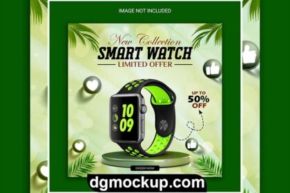 Exclusive Smart Watch Free PSD Template Design Preview