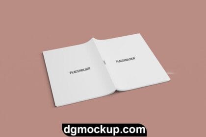 Free A4 Magazine Mockup PSD Template Preview