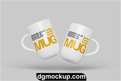 Free PSD Ceramic Mug Mockup for Download Preview