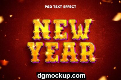 Happy New Year Text Effect Free PSD Preview