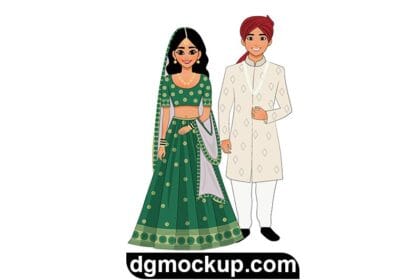 Hindu Wedding Couple Engagement Ceremony Free Vector Preview