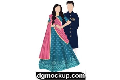 Indian Traditional Dress Free PSD for Wedding Invitation Preview