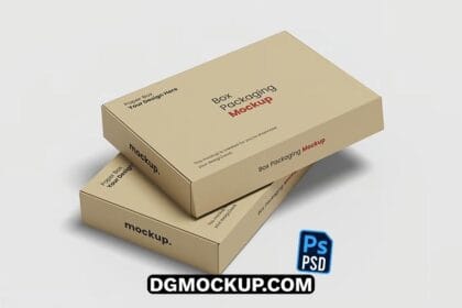 Minimalist Box Packaging Free PSD Mockup Template Preview
