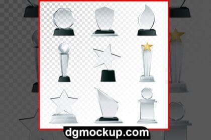 Modern Glass Cup Trophies and Challenge Prizes Side Free Vector Preview