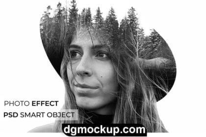 Person with Double Exposure Effect Free PSD Mockup Preview