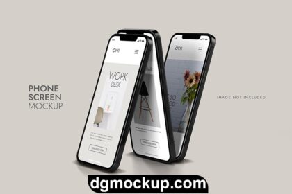 Phone and Screen - UI-UX App Presentation Mockup Free PSD Mockup Preview