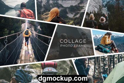 Photo Frame Collage Free PSD Mockup Preview