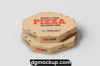 Pizza Box Branding Free PSD Mockup Preview