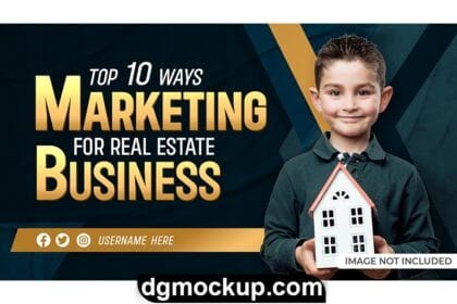 Real Estate YouTube Thumbnail & Web Banner Free PSD Template Preview