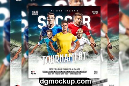 Soccer Football Match Day Flyer Free PSD Template Download Preview