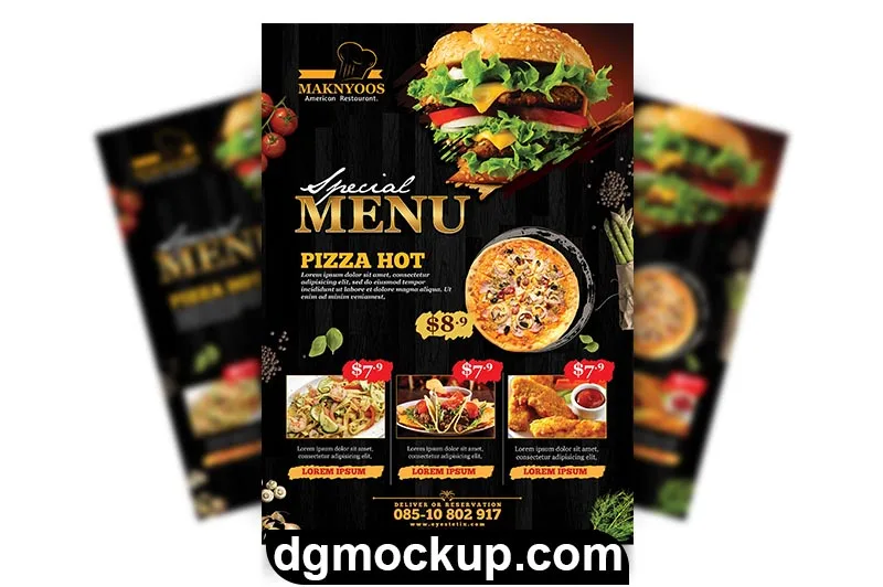 Special Restaurant Menu Flyer Template Design Free Templates PSD Preview