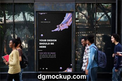 Street Billboard Free PSD Mockup Preview