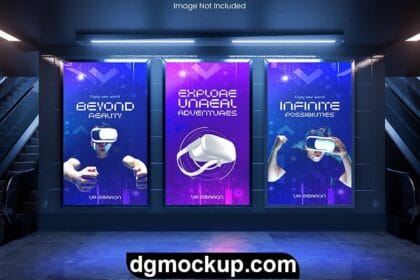 Subway Underground Billboard Free PSD Mockup Preview