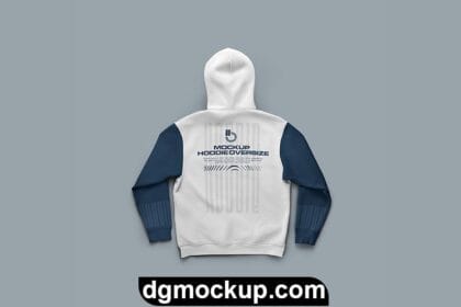 Unisex Oversize Hoodie Back View Mockup - Free PSD Template Preview