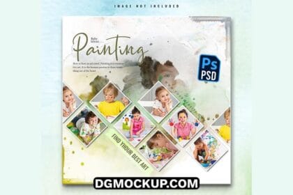 Watercolor Photo Effects and Painting Watercolor Free PSD Template Preview